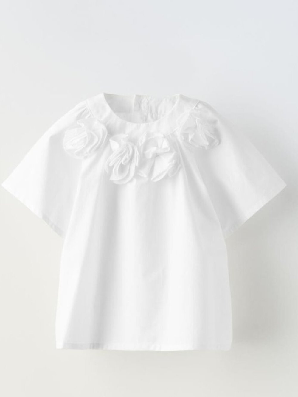 ZARA FLORAL POPLIN BLOUSE